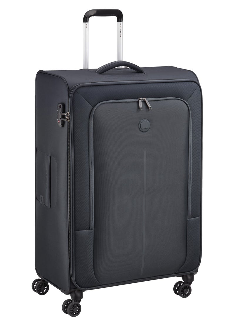Delsey Caracas 82cm Softcase 4 Double Wheel Expandable Check-In Luggage Trolley Black