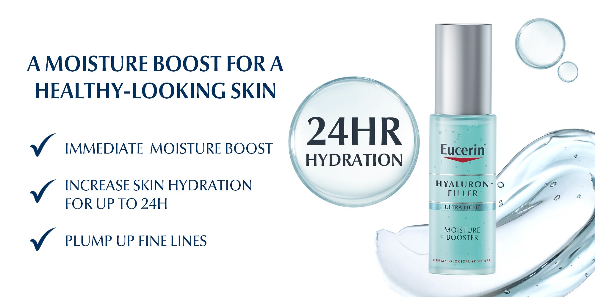 Hyaluron Filler Anti-Aging Moisture Booster Face Gel Moisturizer With Hyaluronic Acid And Glycerin Hydration For All Skin Types Blue 30ml