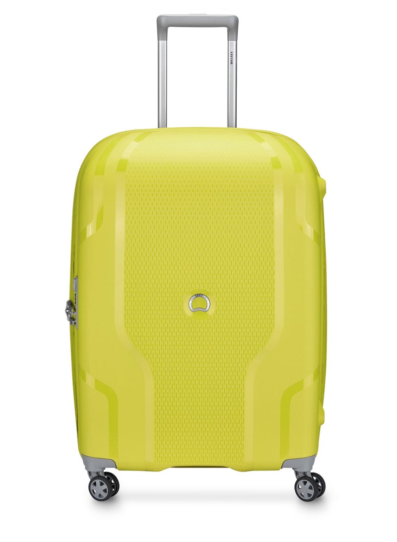 Delsey Clavel 71cm Hardcase 4 Double Wheel Expandable Check-In Luggage Trolley Lemon