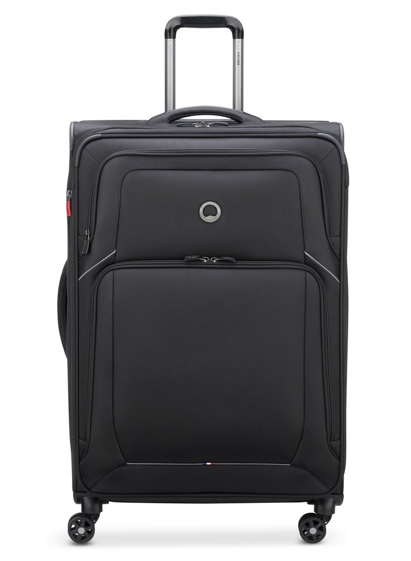 Delsey Optimax Lite 78.5cm Softcase 4 Double Wheel Expandable Check-In Luggage Trolley Black