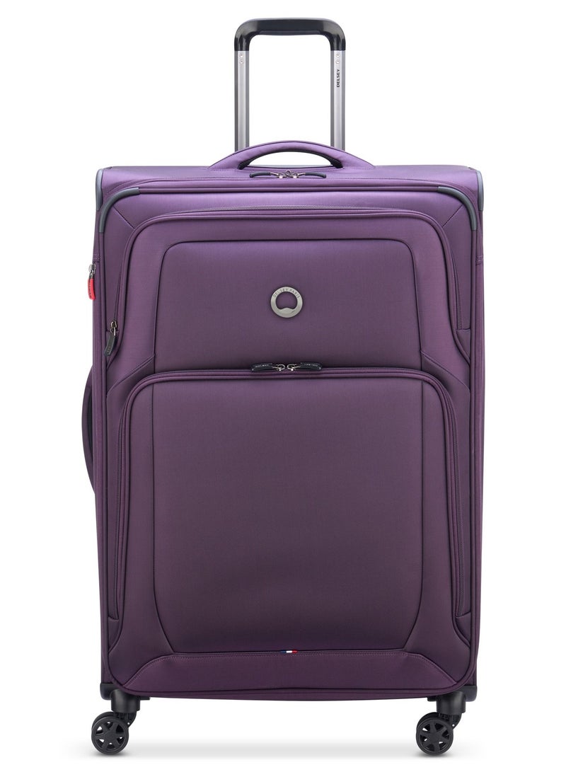 Delsey Optimax Lite 78.5cm Softcase 4 Double Wheel Expandable Check-In Luggage Trolley Purple
