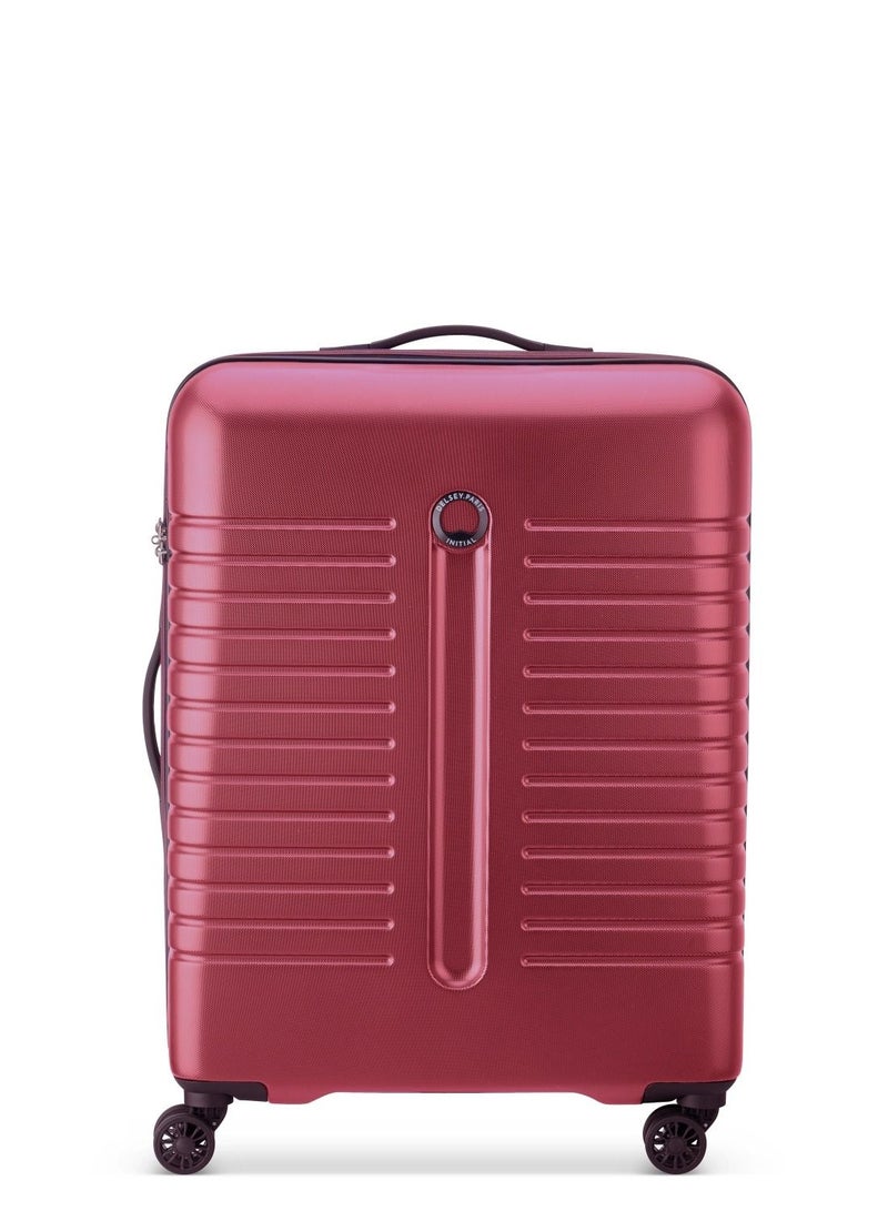 Delsey Iroise 65cm Hardcase 4 Double Wheel Medium Check-In Luggage Trolley Red