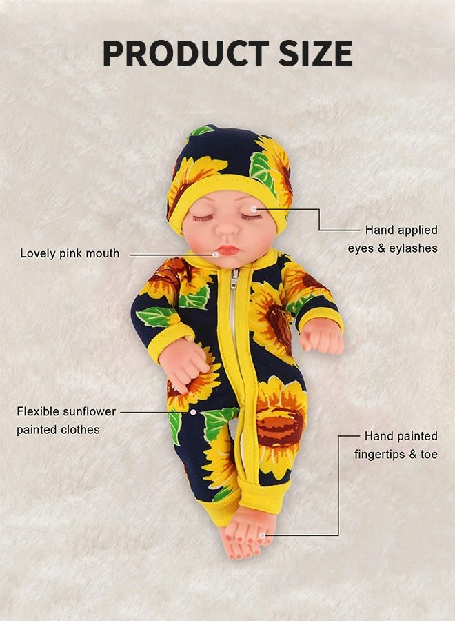 Reborn Baby Dolls,30cm Real Life Soft PVC Sleep Newborn Baby Doll with Clothes for Kids Doll Toy,Pretend to Play with Toys,Role Playing Toys