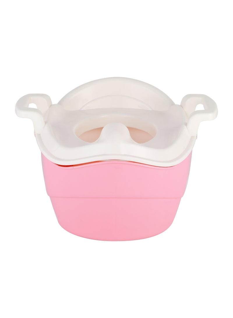 Pink Portable Baby Potty Chair - Splash Shield With Removable Lid, Comfy High Back Rest, Ergonomic Design And Non-Slip Feet - Boy/Girl
