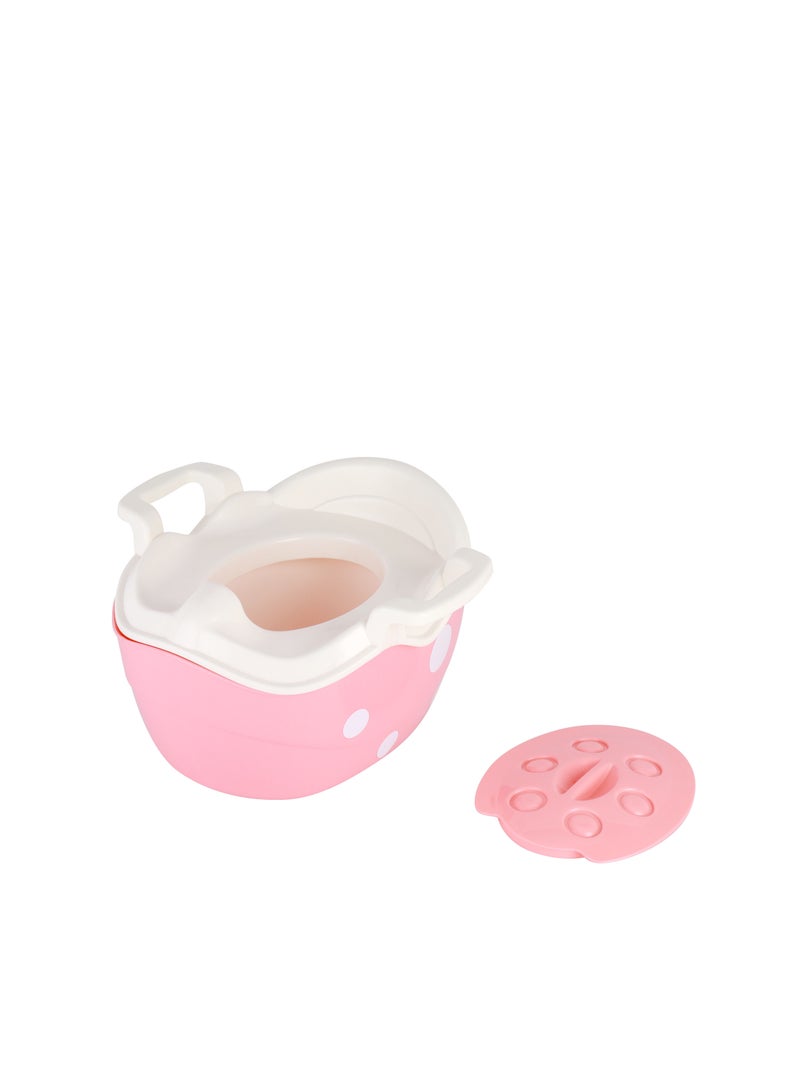 BP9429-Pink Portable Baby Potty Chair - Splash Shield With Removable Lid, Comfy High Back Rest, Ergonomic Design And Non-Slip Feet - Boy/Girl