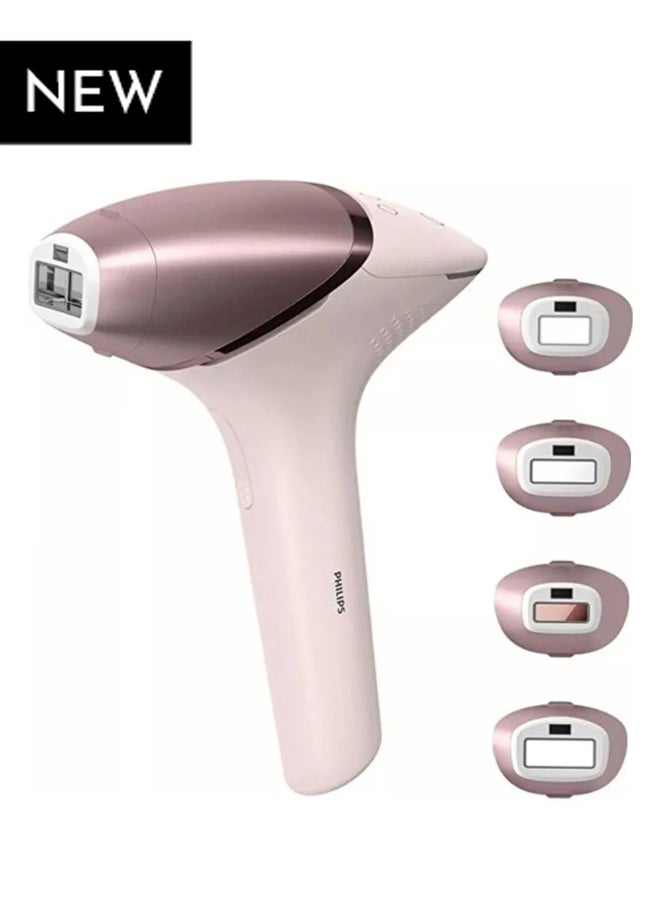 Philips Lumea IPL, Hair Removal, 9000 Series, SenseIQ Technology, 4 Attachments, Face, Body, Bikini, Underarm, Cordless Use, BRI958/60, Rose Gold, 60 Days Money Back Guarantee Pink
