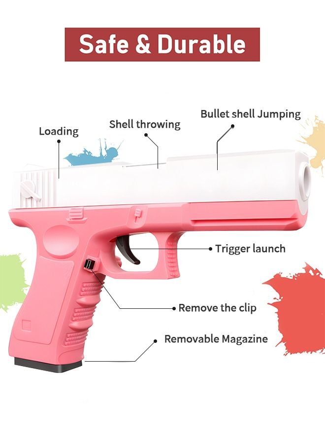 Soft Bullet Gun Shell Ejection Soft Bullet Toy Gun Foam Blaster Soft Bullet Play Gun with Soft Bullets & Pull Back Action Pistol Toys for Kids