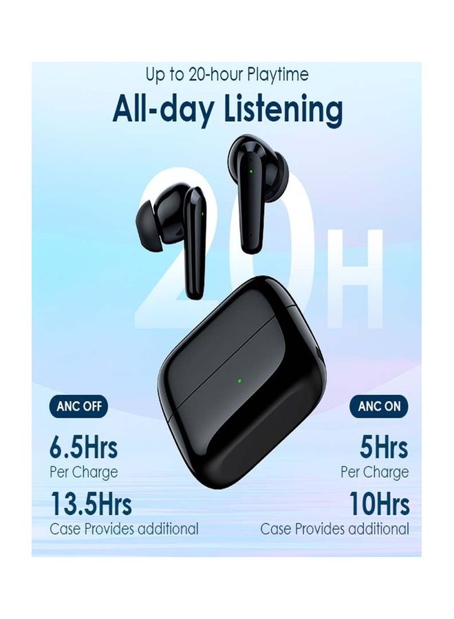 Rhyme Anc Noise Cancellation Thumping Bass True Wireless Earbuds Black