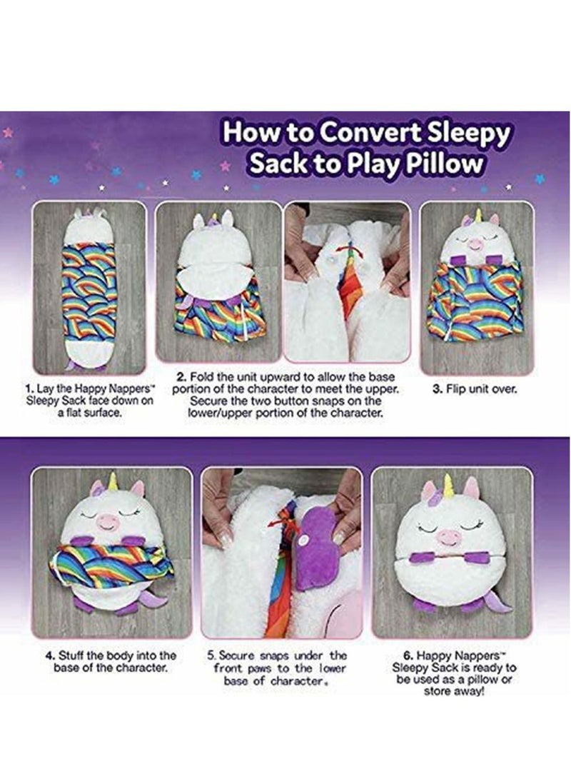 Kids Cartoon Lazy Warm Sleeping Bag. Foldable Cartoon Animal Sleeping Bag.Suitable for Children Playing and Camping