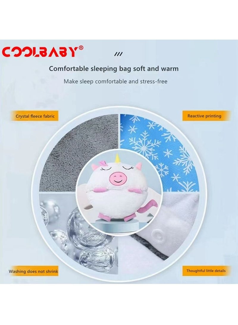 Kids Cartoon Lazy Warm Sleeping Bag. Foldable Cartoon Animal Sleeping Bag.Suitable for Children Playing and Camping