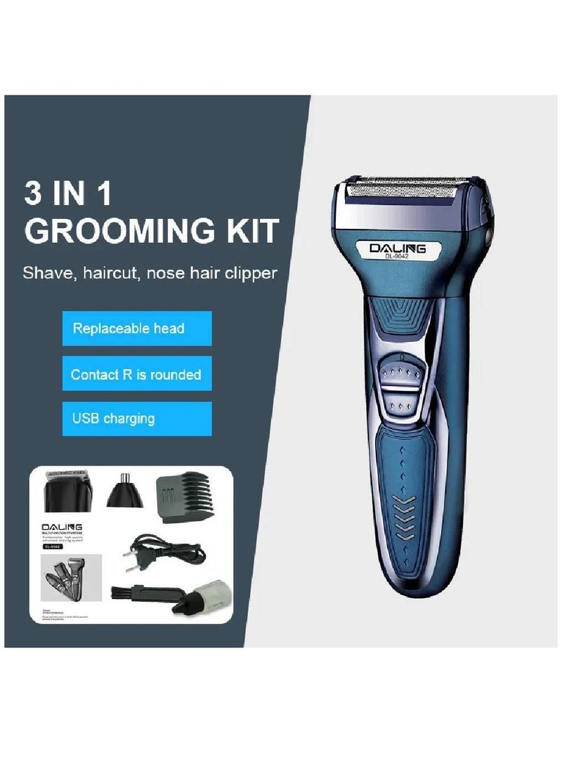 Multi-functional Electric Cordless Salon Men Barber Rechargeable Grooming Kit, Professional Hair trimmer Switch Blade