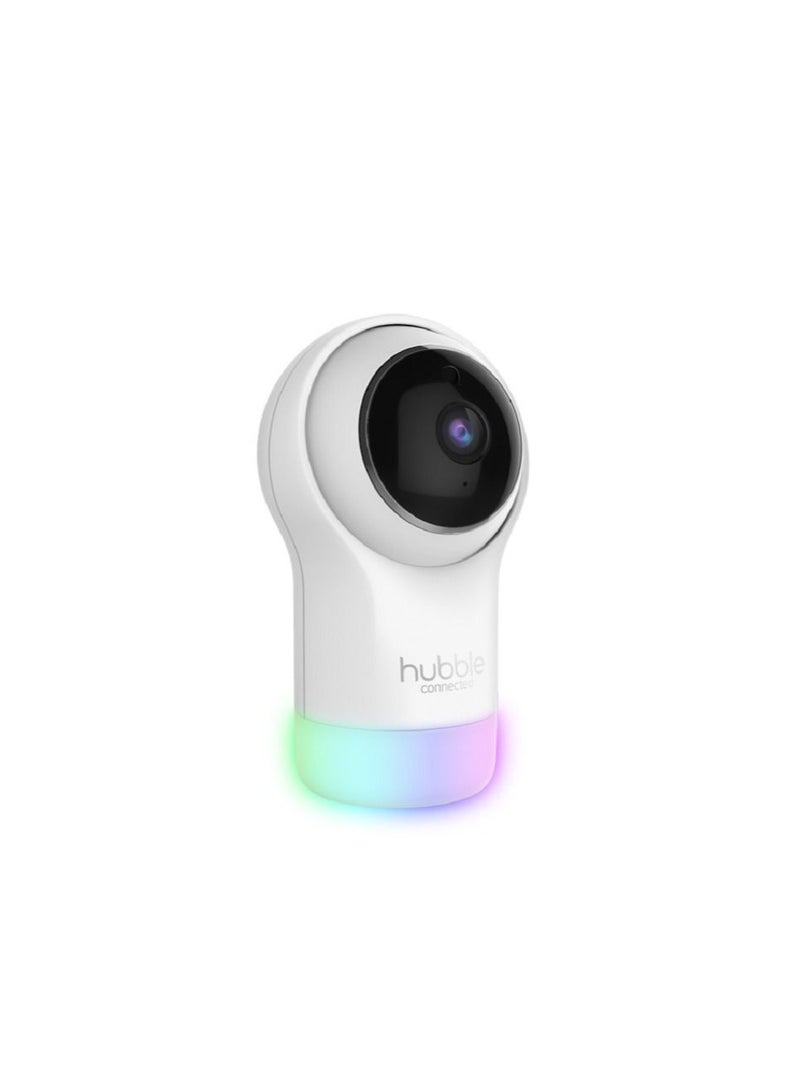Hubble Connected Nursery Pal Glow+ - Smart Baby Monitor For Infants/Babies With Wireless Security Video Camera For Nursery - 5 Inch Full Hd Parent Unit, 2 - Way Talk, Sleep Trainer,Infrared Night Vision - White