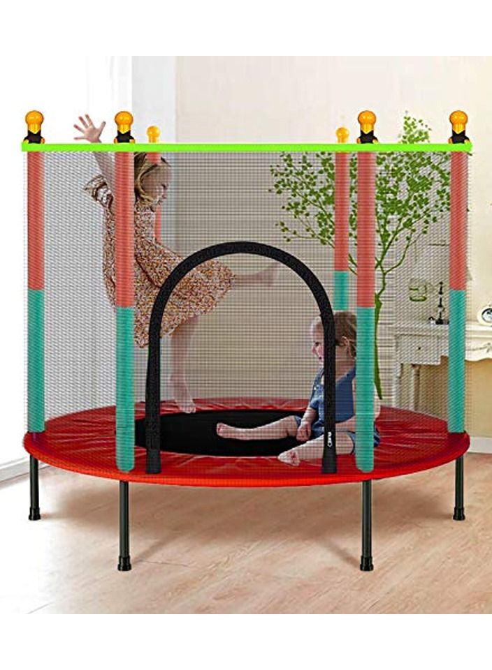 Indoor Trampoline, Kids Adult Bouncer, Baby Jumper, Children Bouncers With Guardrail Fitness, Thick Spring, Anti-Skid Shock Absorption