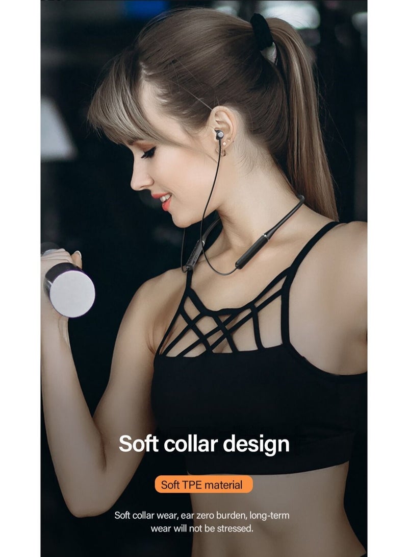 Wireless Headphones Bluetooth V5.0 IPX5 Waterproof Magnetic Neckband Sport Earphones with Mic