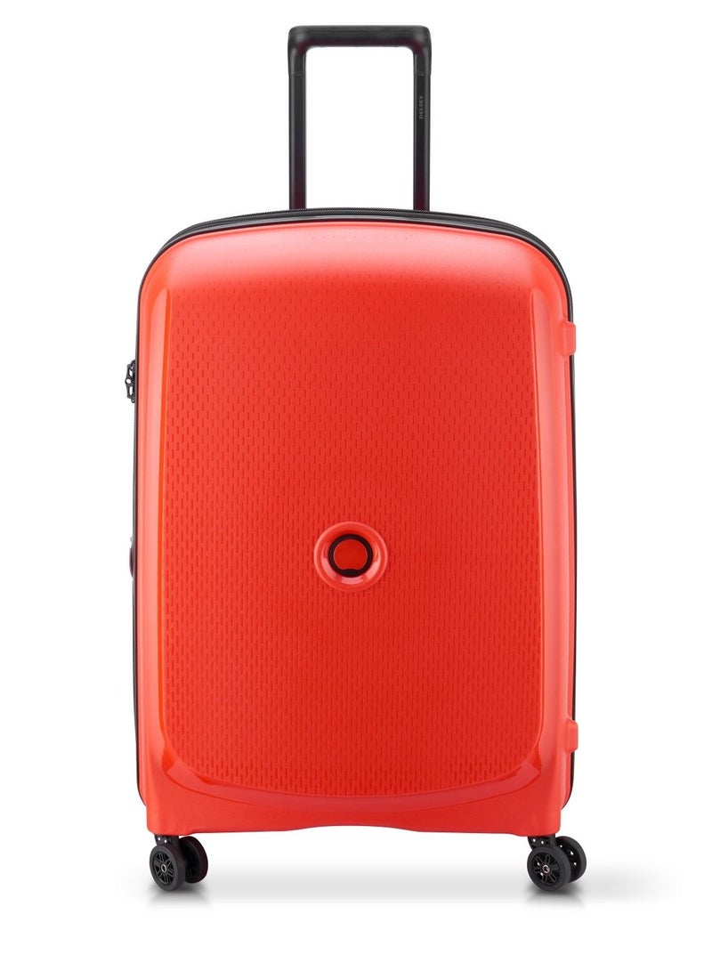 Delsey Belmont+ 71cm Hardcase 4 Double Wheel Expandable Check In Luggage Trolley Faded Red