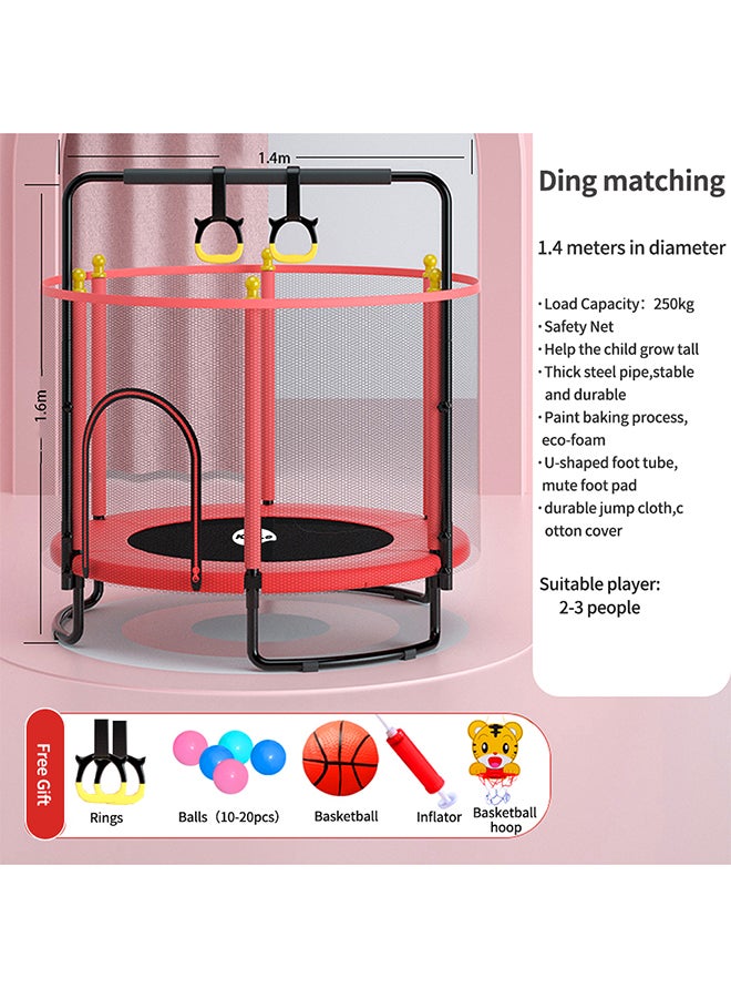Trampoline With Safety Gear Net 140x140x160cm