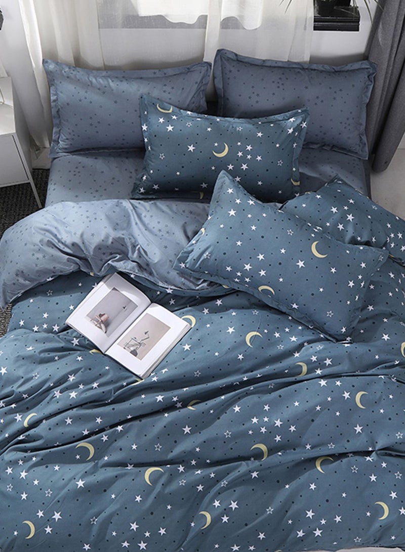 Stars & Moon Print Bedding Set - Double 200x200cm