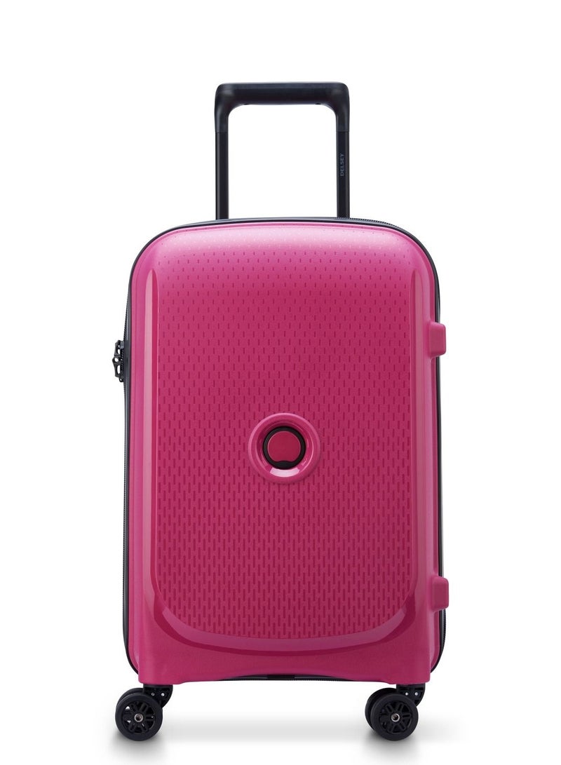 Delsey Belmont + 55cm Hardcase 4 Double Wheel Non-Expandable Cabin Luggage Trolley Raspberry