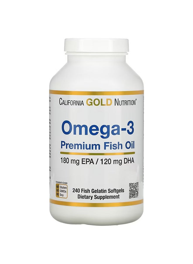 Omega-3 Premium Fish Oil - 240 Gelatine Softgels
