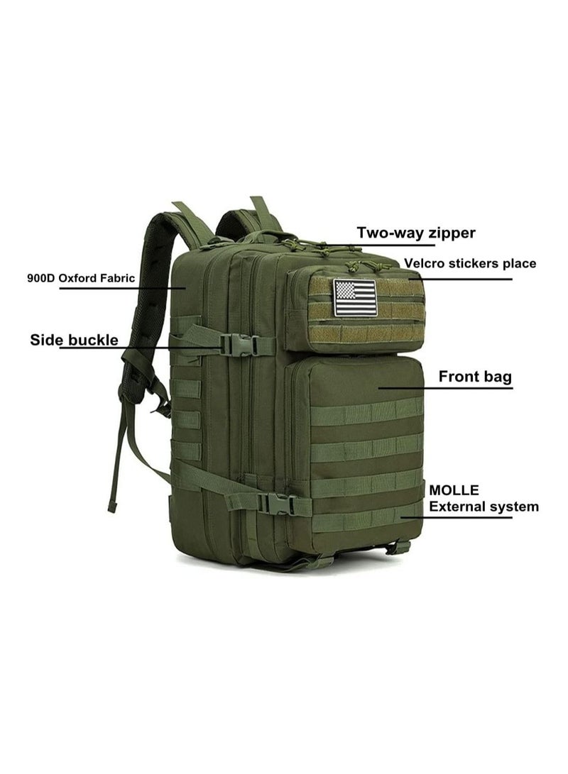 COOLBABY Large Backpack  45L Molle Bag Backpacks Rucksacks for Hiking Outdoor Camping Trekking Hunting