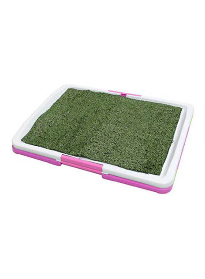 3 Tires Indoor Puppy Dog Potty Training Pee Pad Mat Tray Grass Toilet With Tray White