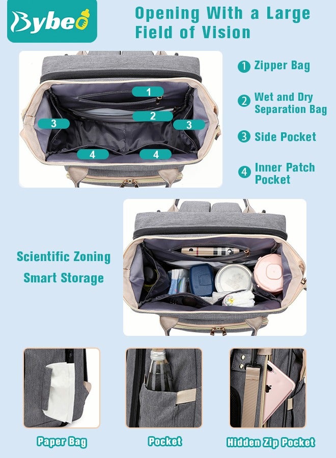 2024 New Style Baby Diaper Bag Backpack, Multifunction Diapers Changing Station for Boys Girls Outdoor and Travel, Infant Shower Gifts, Large Capacity, 900d Oxford, USB Port