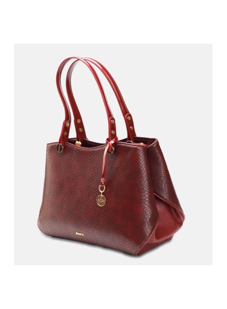 Amada Women's Satchel Handbag - Red Wine