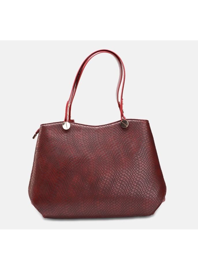Amada Women's Satchel Handbag - Red Wine