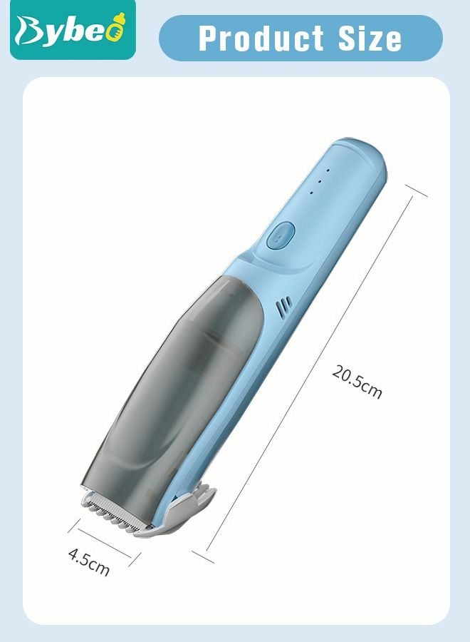 Baby Hair Clipper with Vacuum, Silent Kids Hairs Trimmer Kit with 3 Ceramic Blade Guide Combs, Waterproof & USB Charge for Children Infant Boys Girls