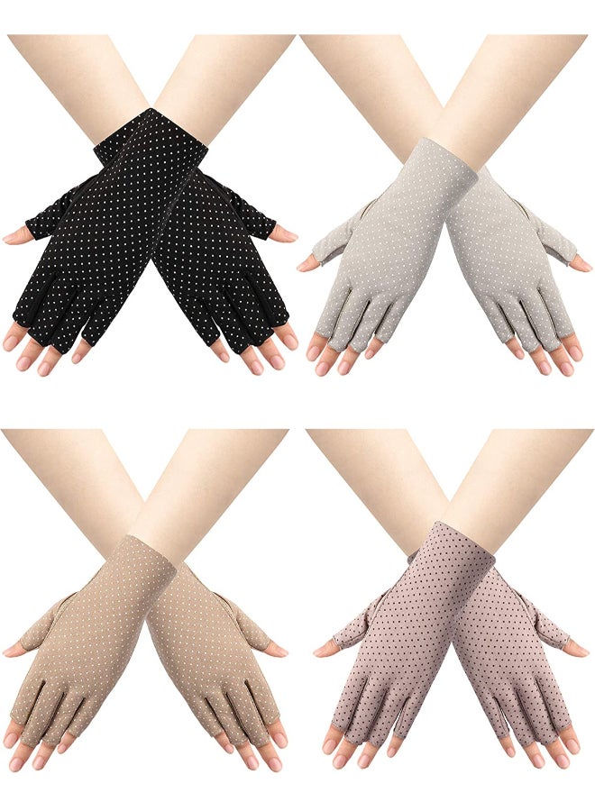 4 Pair Casual Printed Gloves Multicolour