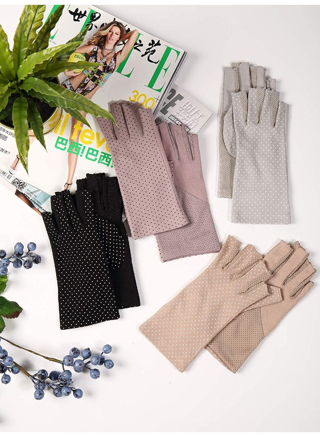 4 Pair Casual Printed Gloves Multicolour