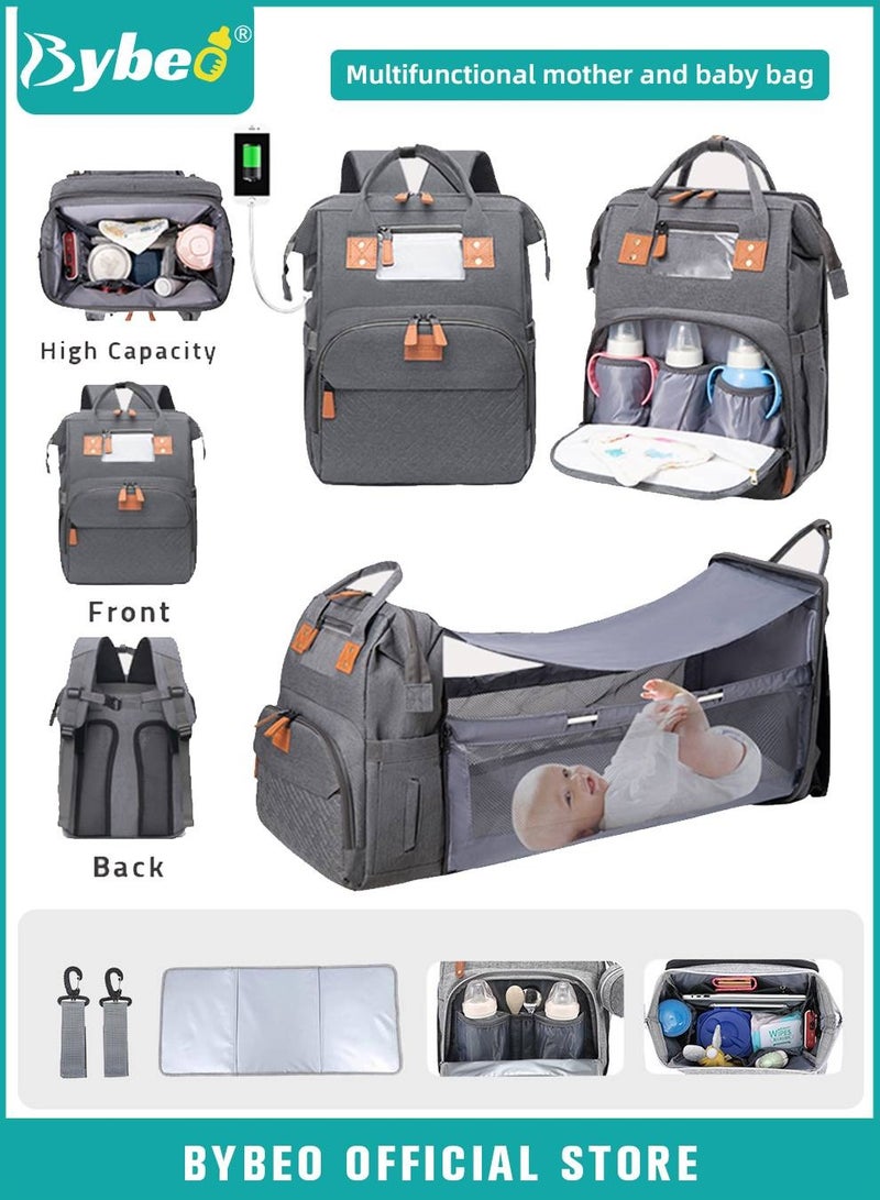 2023 New Style Baby Diaper Bag Backpack, Multifunction Diapers Changing Station for Boys Girls Outdoor and Travel, Infant Shower Gifts, Large Capacity, 900d Oxford, USB Port