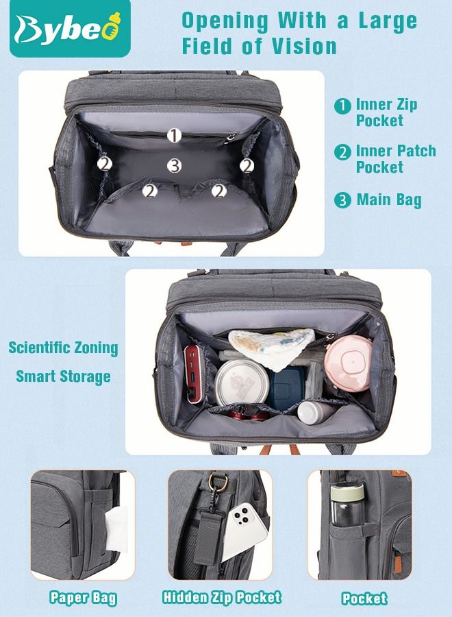 2024 New Style Baby Diaper Bag Backpack, Multifunction Diapers Changing Station for Boys Girls Outdoor and Travel, Infant Shower Gifts, Large Capacity, 900d Oxford, USB Port