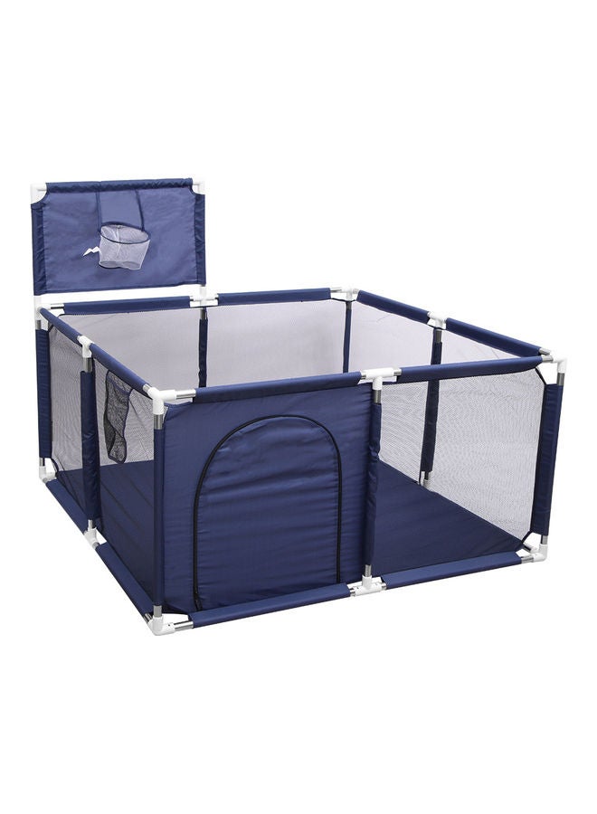 Playpen Playard Fence with Basketball Hoop Breathable Mesh for Indoors Outdoors 128 X 128 X 66cm