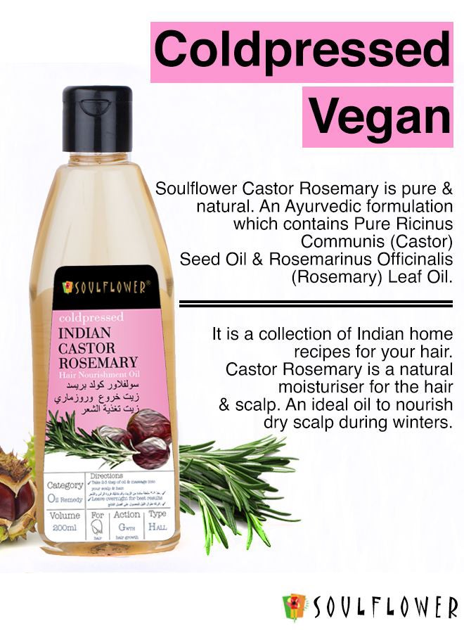 Castor And Rosemary Hair Nourishment Oil 200ml