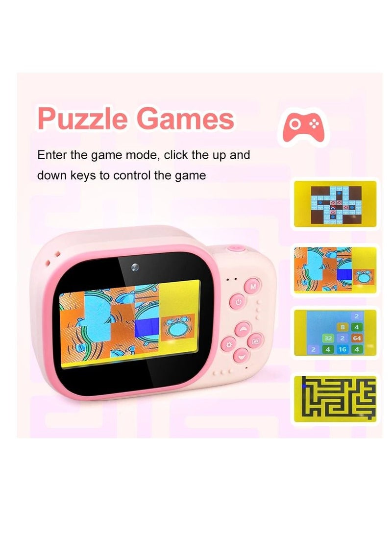Children Instant Print Camera Thermal Printing Dual Cameras 1080P Digital Video Photo Cam Kid DIY Educational Toys Birthday Gift