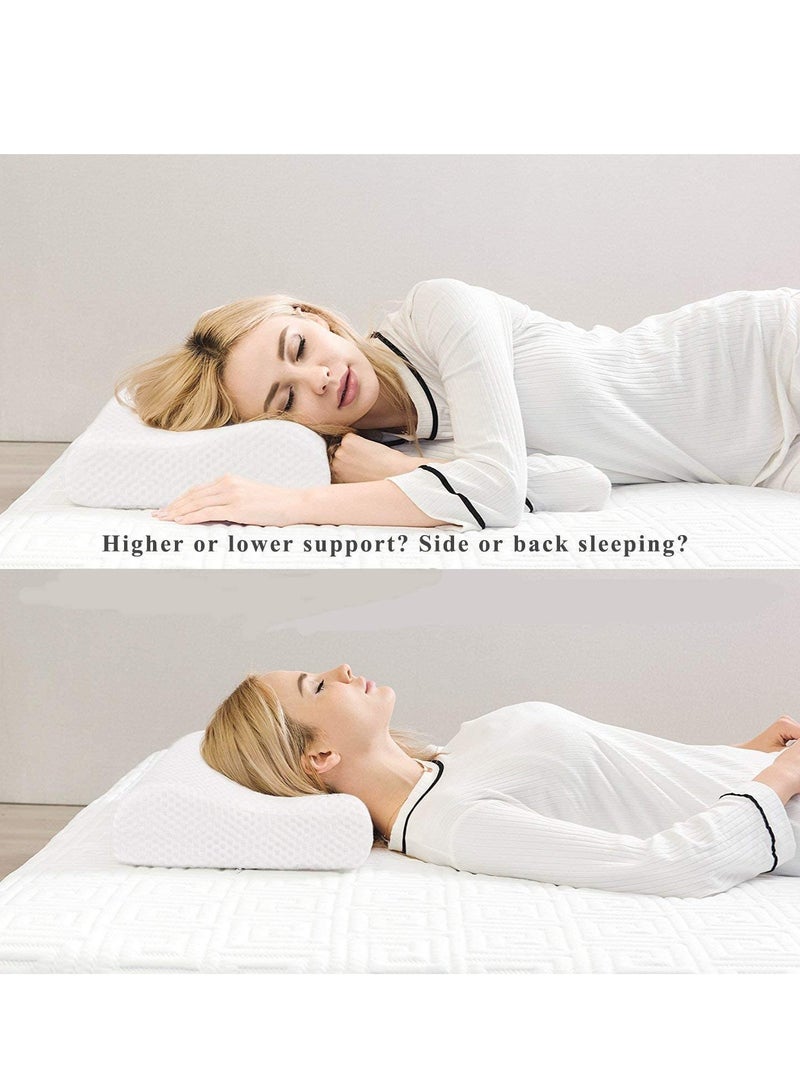 Cervical Orthopedic Memory Foam Ergonomic Contour Pillow For Neck Support and Pain Relief