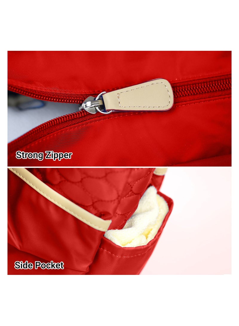 3 In 1 Pram Stroller With Sunveno Fashion Diaper Tote Bag - Khaki