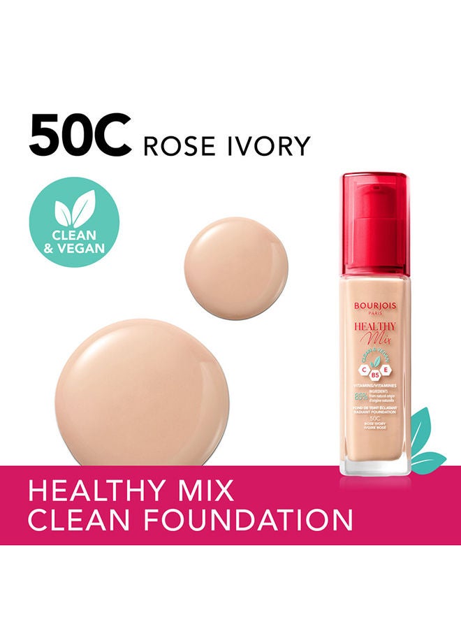 Healthy Mix Clean Foundation - 50C - Rose Ivory, 30ml