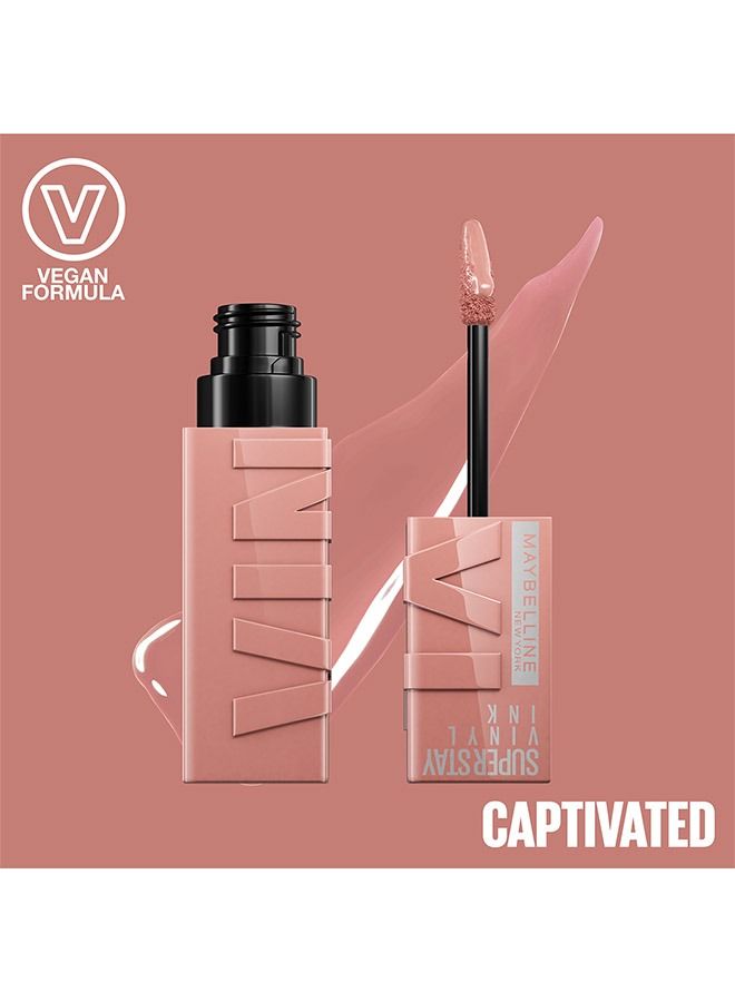 Super Stay Vinyl Ink Nude Shock 95 CAPTIVATED, 16H Longwear Transfer Proof Liquid Lipstick 95