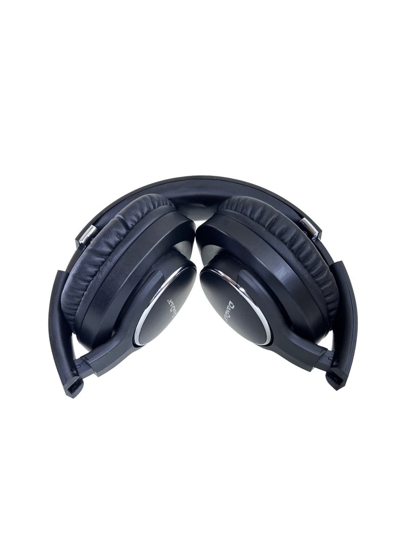 ANC10 Wireless On-Ear Headphones With Active Noise Cancellation  - Pure Bass - Foldable Black