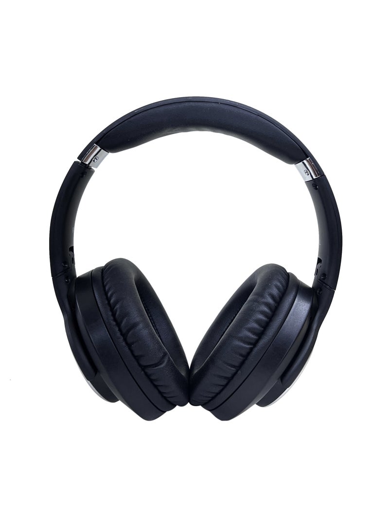 ANC10 Wireless On-Ear Headphones With Active Noise Cancellation  - Pure Bass - Foldable Black