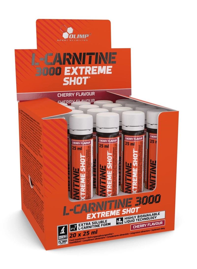 L-Carnitine 3000 Extreme Shot Cherry 20 x 25ml