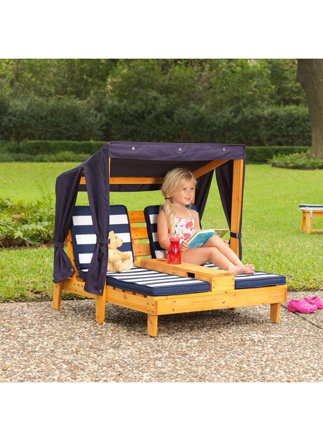 Double Chaise Lounger With Cupholder