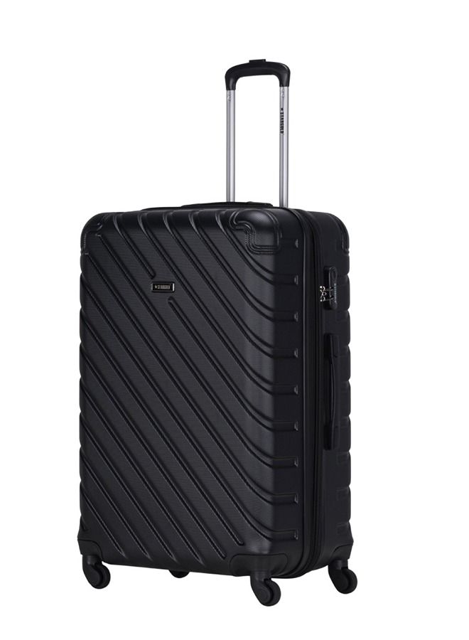 4 Pack Of Hardside Spinner Number Locked Luggage Trolley Black