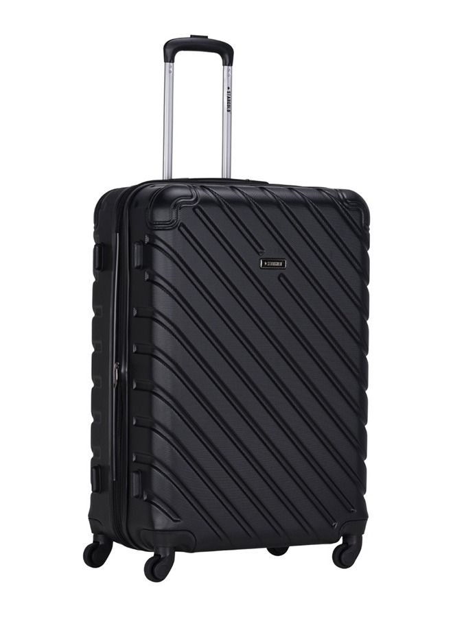 4 Pack Of Hardside Spinner Number Locked Luggage Trolley Black