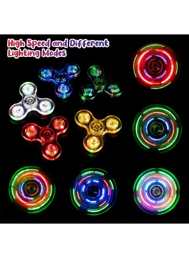 LED Light Fidget Spinner Light Fidget Finger Toy Hand Spinner Stress Reduction and Anxiety Relief Hand Spinner for Children