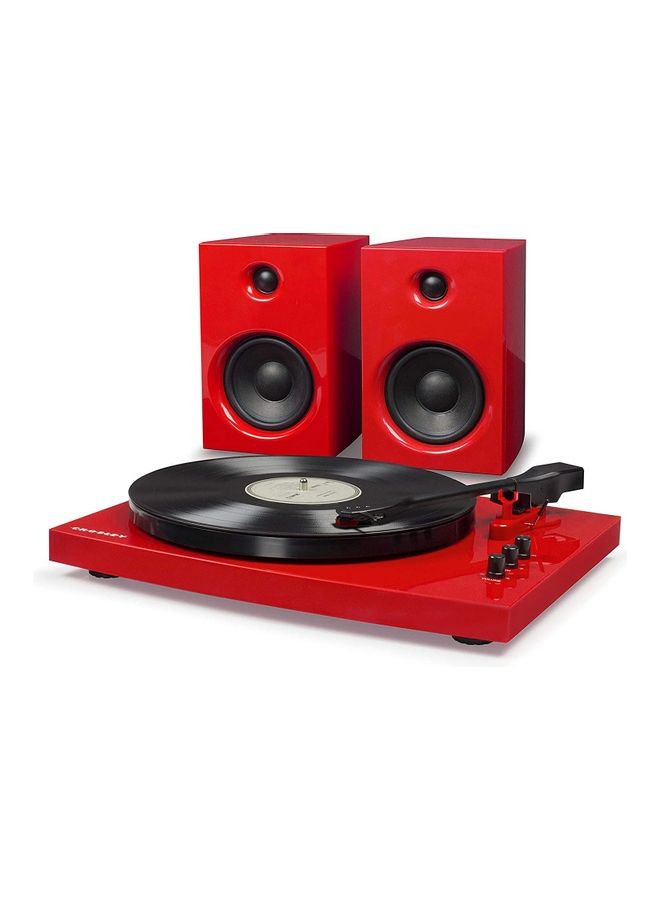 Turntable System With Speakers T100A - RED Multicolour