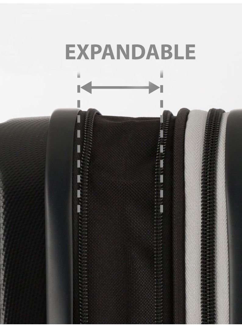 Luggage Set Soft Side - Lightweight Expandable Suitcase set of 3 - Trolley Bag for Travel with 4 Double Wheels & TSA Lock (20/24/28 Inches)