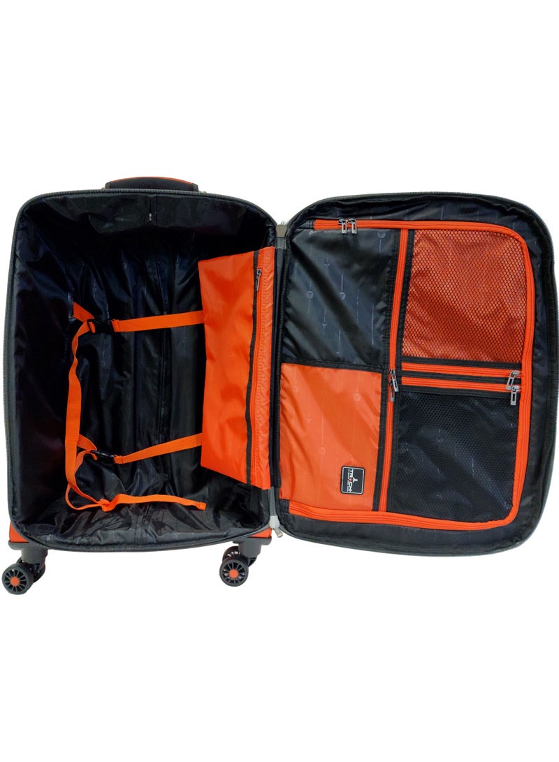 Luggage Set Soft Side - Lightweight Expandable Suitcase set of 3 - Trolley Bag for Travel with 4 Double Wheels & TSA Lock (20/24/28 Inches)